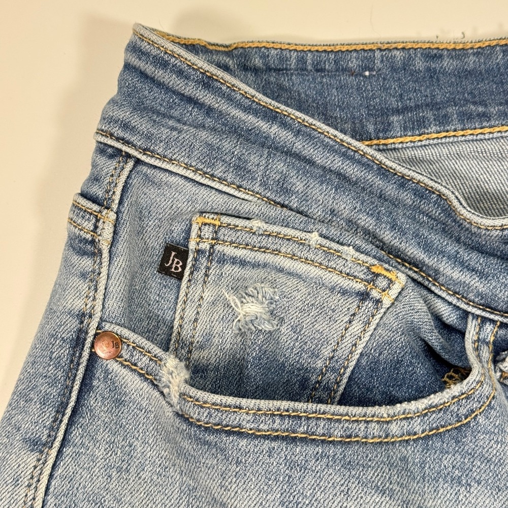 Judy Blue Straight Fit Jeans Womens 16W 36x31 Blue Distressed Ripped Frayed Hem - Picture 13 of 16